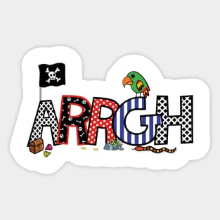 Fun ARRGH Pirate Family  Style Pirate Cruise Matching Sticker